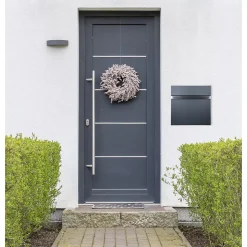 Boîte aux lettres murale en acier anthracite avec compartiment à lettres 2 clés