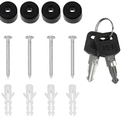 Boîte aux lettres murale moderne en acier anthracite aspect bois + 2 clés inclus