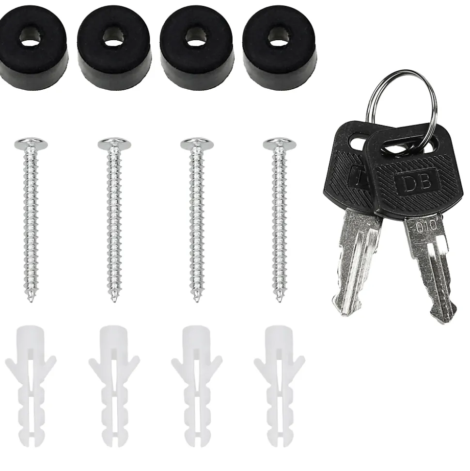 Boîte aux lettres murale moderne en acier anthracite aspect bois + 2 clés inclus