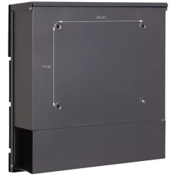 Boîte aux lettres sur pieds boîte postale anthracite et design bois avec support