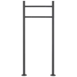 Boîte aux lettres sur pieds boîte postale anthracite imitation bois avec support