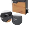 Boîte aux lettres sur pied piedestal boîte postale anthracite/aspect bois modern