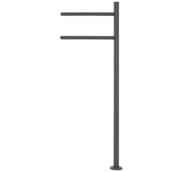 Boîte aux lettres sur une pied boîte postale en acier anthracite/argent moderne