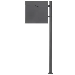 Boîte aux lettres sur une pied anthracite boîte postale en acier moderne 37x11cm