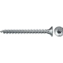 Boîte De 200 Vis Bois Powerfast Ii Fpf Ii Ctf Tête Fraisée Fischer Empreinte Tx - Zingué Blanc - Filetage Total