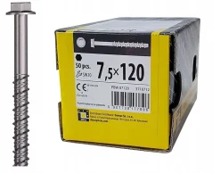 Boîte de 50 vis d'ancrage béton 7,5 x 120