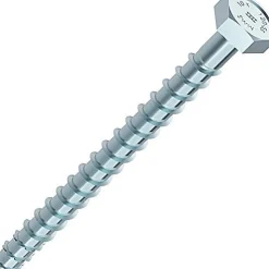 Boîte de 25 vis d'ancrage Multi Monti HECO 10x100 mm - tête hexagonale - ép. max 35 mm - perçage 8 mm - zinc blanc