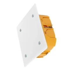 Boîte de dérivation à encastrer pour cloison sèche avec entrées et système de fermeture à vis Diall 100 x 100 x 40 mm