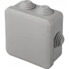 Boîte de dérivation carrée extérieure avec 7 passe-câbles et système de verrouillage 80 x 80 x 45 mm Schneider Electric Mureva gris