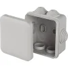 Boîte de dérivation carrée extérieure avec 7 passe-câbles et système de verrouillage 65 x 65 x 45 mm Schneider Electric Mureva Box gris