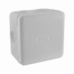 Boîte de dérivation en saillie, étanche IP55 DEBFLEX 85x85x50 mm, gris (réf. 718806) - marque 14566.