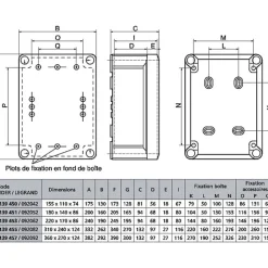 Boîte de dérivation rectangulaire - Plexo - LEGRAND - 155 x 100 mm - 10 entrées