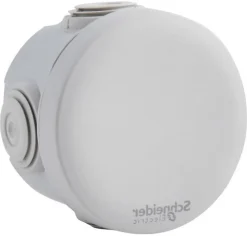Boîte de dérivation ronde extérieure avec 4 passe-câbles et système de verrouillage 60 x 40 mm Schneider Electric Mureva Box gris