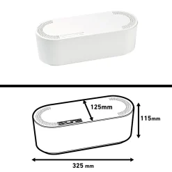 Boîte de rangement de câbles blanc D-Line L. 325 x l. 125 mm, bloc 4 prises