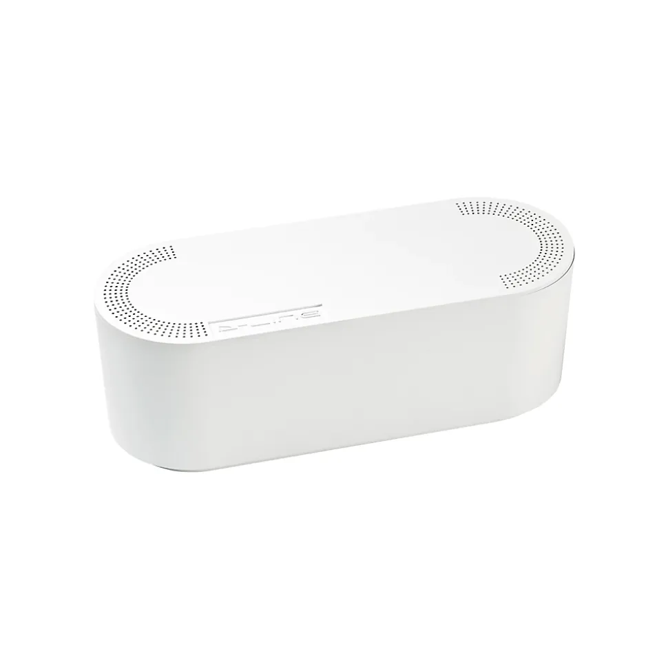 Boîte de rangement de câbles blanc D-Line L. 325 x l. 125 mm, bloc 4 prises