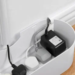 Boîte de rangement de câbles blanc D-Line L. 325 x l. 125 mm, bloc 4 prises