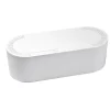 Boîte de rangement de câbles blanc D-Line L. 415 x l. 165 mm, bloc 6 prises
