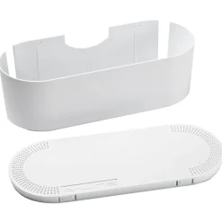 Boîte de rangement de câbles blanc D-Line L. 415 x l. 165 mm, bloc 6 prises