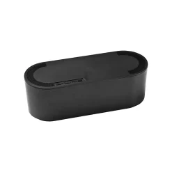 Boîte de rangement de câbles noir D-Line L. 325 x l. 125 mm, bloc 4 prises