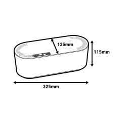 Boîte de rangement de câbles noir D-Line L. 325 x l. 125 mm, bloc 4 prises