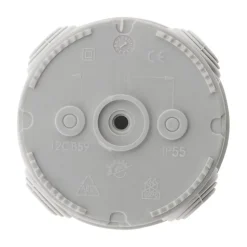 Boîte étanche diamètre 80x45mm IP55 - Gris - Zenitech
