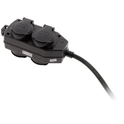 Boîtier de dérivation 4 prises IP44 5m - Noir - Zenitech