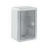 Boîtier hermétique ABS avec porte transparente, plaque de montage galvanisée et verrouillage sécurisé - H 30 x L 20 P 13 cm