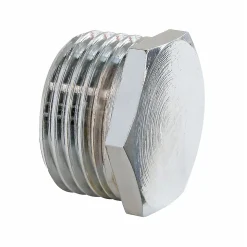 Bouchon laiton chromé Mâle 12/17 (3/8"), lot de 2