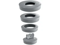 Bouchon universel gris pour évier, lavabo, bidet ou baignoire, Ø 36 mm à 58 mm