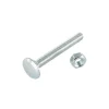 Boulon (vendu avec Ecrou) TRCC JAPY tête ronde collet carré M8X90 Filetage total Acier zingué - 1 pièce