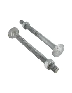 Boulon (vendu avec Ecrou) TRCC JAPY tête ronde collet carré M16X210 Filetée sur 100 Classe 6.8 Forte tenue - 10 pièces