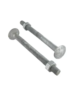 Boulon (vendu avec Ecrou) TRCC JAPY tête ronde collet carré M16X110 Filetée sur 110 Classe 6.8 Forte tenue - 5 pièces