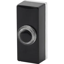 Bouton de sonnette filaire lumineux Blyss noir