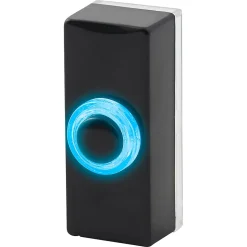 Bouton de sonnette filaire lumineux Blyss noir