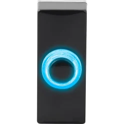 Bouton de sonnette filaire lumineux Blyss noir