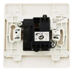 Bouton poussoir bornes auto - blanc - Venus - Zenitech