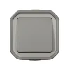 Bouton poussoir Legrand Plexo gris en saillie