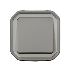 Bouton poussoir Legrand Plexo gris en saillie