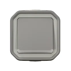 Bouton poussoir lumineux Legrand Plexo gris en saillie