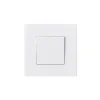 Bouton poussoir sans terre blanc complet