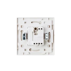 Bouton poussoir sans terre blanc complet