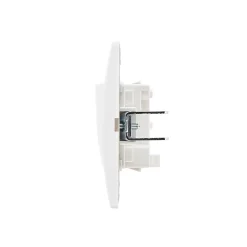 Bouton poussoir sans terre blanc complet
