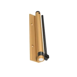 Bras à ressort ferme porte, a corps très fin en Aluminium anodisé or
