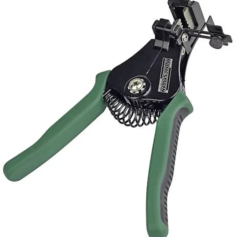 Brüder Mannesmann M10981 Pince à dénuder automatique, mâchoires SK 5, poignée bi-matière, butée réglable