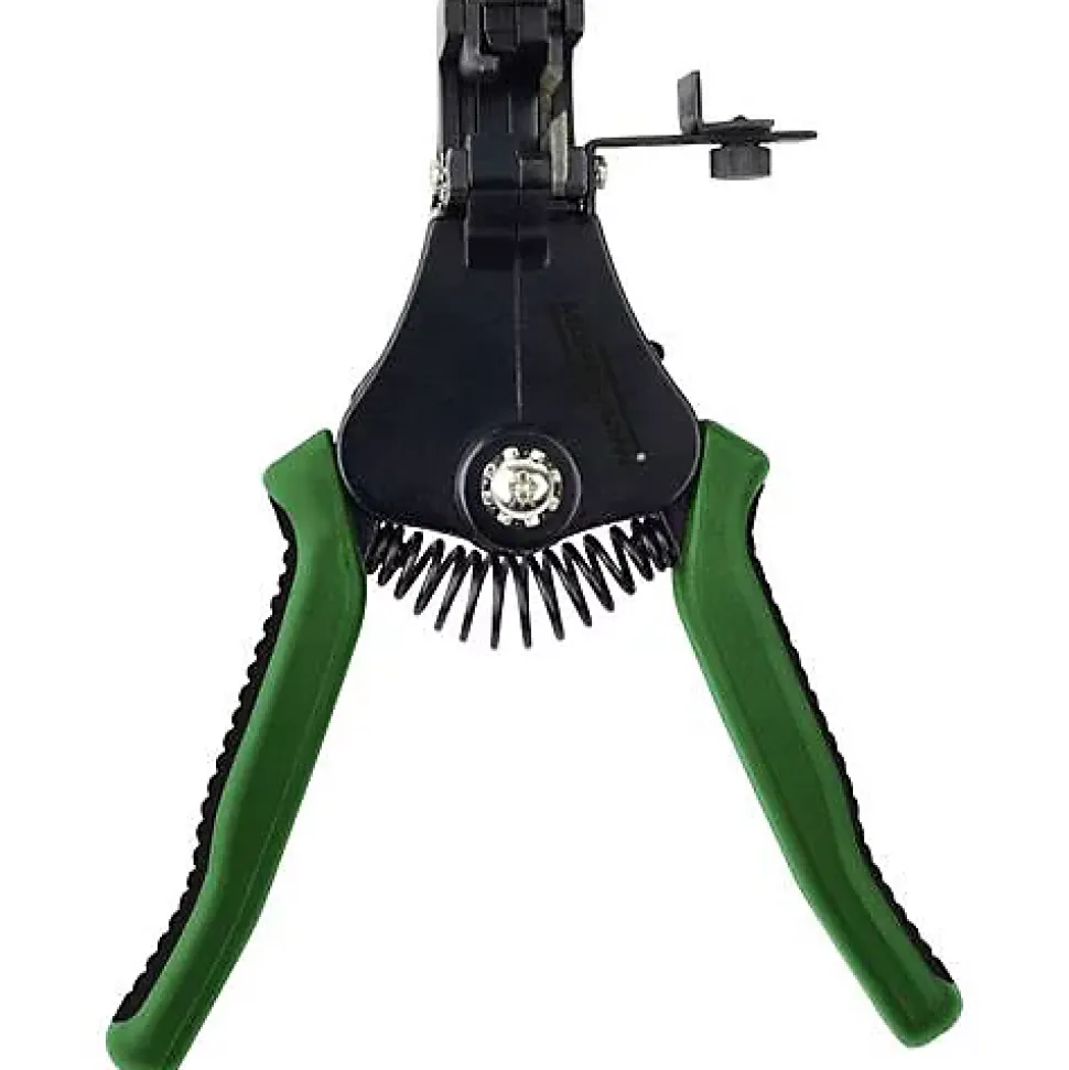 Brüder Mannesmann M10981 Pince à dénuder automatique, mâchoires SK 5, poignée bi-matière, butée réglable