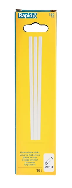 Bâton de colle transparente 190 mm Rapid, 16 pièces