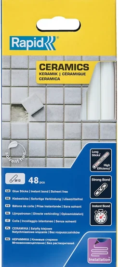 Bâtons de colle pour céramiqueØ12mm x 190mm, lot de 48