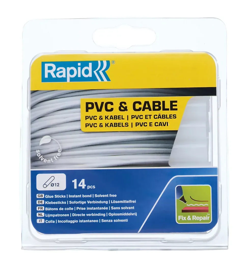 Bâtons de colle pour PVC & câbles Rapid 125 G