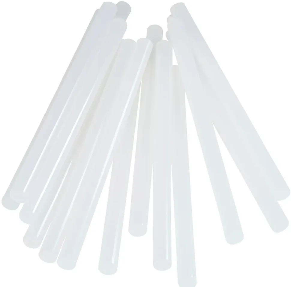 Bâtons de colle PVC & câbles 12 mm. Parfait pour les travaux de fixation et de réparation. Paquet de 14 bâtons longs.