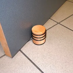 Butée de porte imitation bois et caoutchouc
